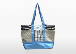 swan blue parent bag, remade recycling diaper bag baby outdoor gear equipment | Second-hand Retail Platform – Green Baby Garden :: Upcycling Product Development