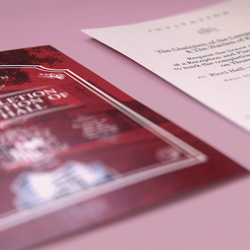 Ricci Hall :: invitation design for renovation completion ceremony