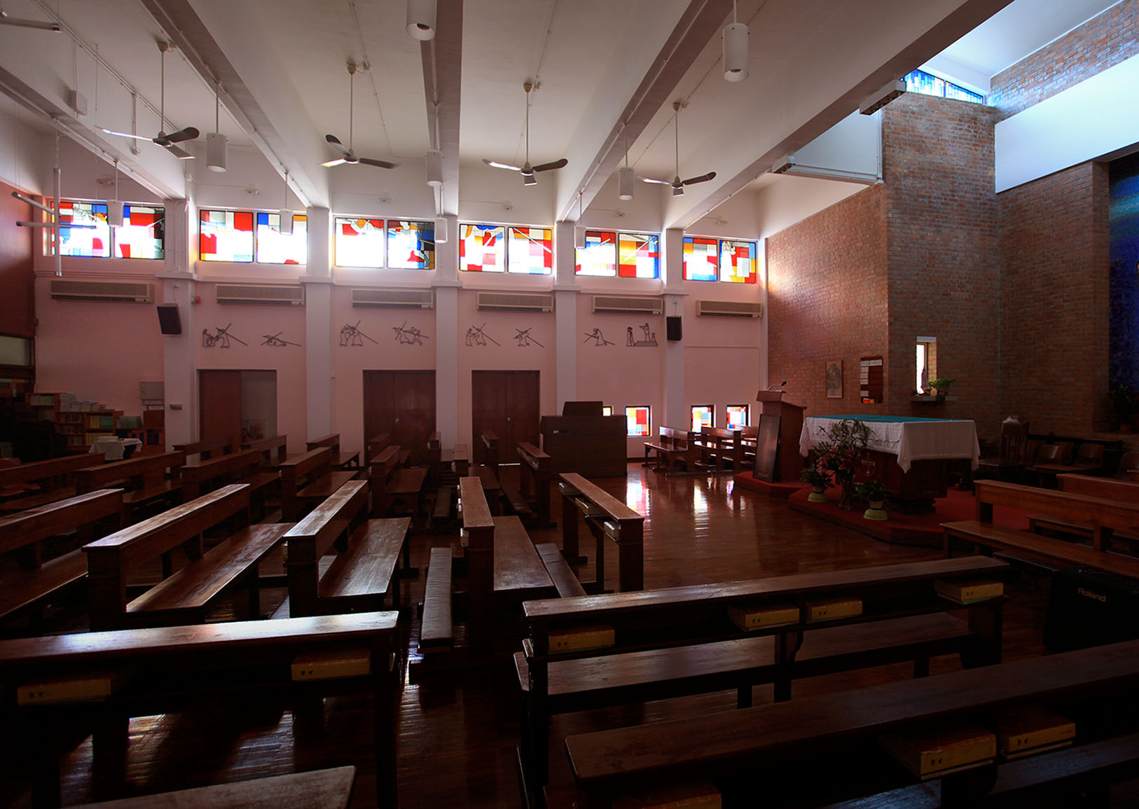 Ricci Hall Chapel :: revamp with stained glass design